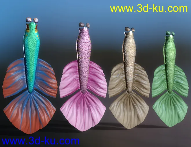 PhilW's Mermaid Tail Textures for Coral 8.1模型的图片6