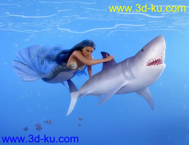 PhilW's Mermaid Tail Textures for Coral 8.1模型的图片10