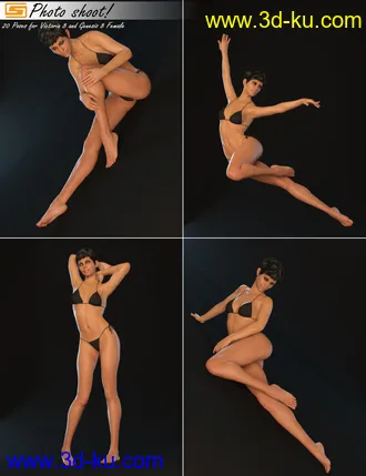 3D打印模型Photo Shoot! - Poses for Genesis 8 Female and Victoria 8的图片