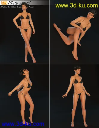 3D打印模型Photo Shoot! - Poses for Genesis 8 Female and Victoria 8的图片