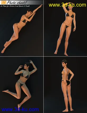 3D打印模型Photo Shoot! - Poses for Genesis 8 Female and Victoria 8的图片