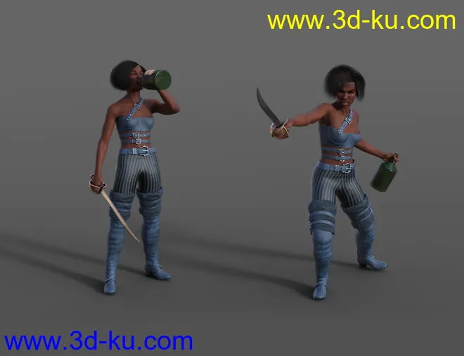 Pirate Animations for Jinx 8.1 and Genesis 8.1 Female模型的图片4
