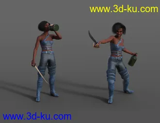 3D打印模型Pirate Animations for Jinx 8.1 and Genesis 8.1 Female的图片