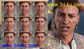 3D打印模型Pirate Life Expressions for Wolfgang 8.1 and Genesis 8.1 Male的图片