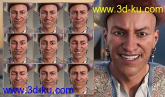 3D打印模型Pirate Life Expressions for Wolfgang 8.1 and Genesis 8.1 Male的图片