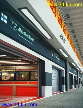 3D打印模型Pit Lane Garage的图片