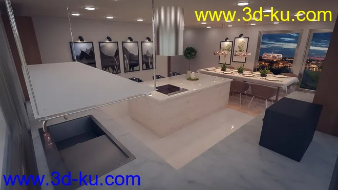 Polished Dining and Kitchen模型的图片3