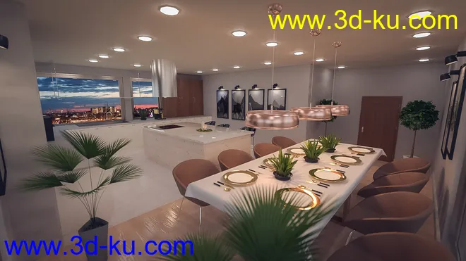 Polished Dining and Kitchen模型的图片4