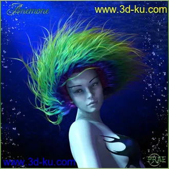 3D打印模型Prae-Anemone Hair For G8 Daz的图片