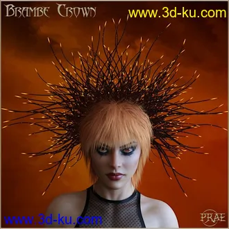 3D打印模型Prae-Bramble Crown For G3 G8 Daz的图片