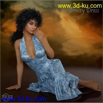 3D打印模型Prae-Breezy Dforce Dress For G8F Daz的图片