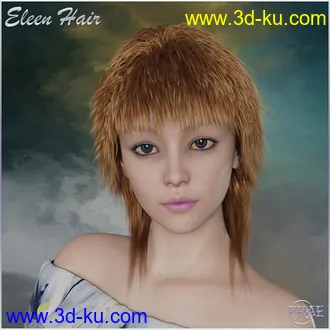3D打印模型Prae-Eleen Hair for Genesis 8的图片