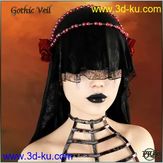 3D打印模型Prae-Gothic Veil For G8F Daz的图片