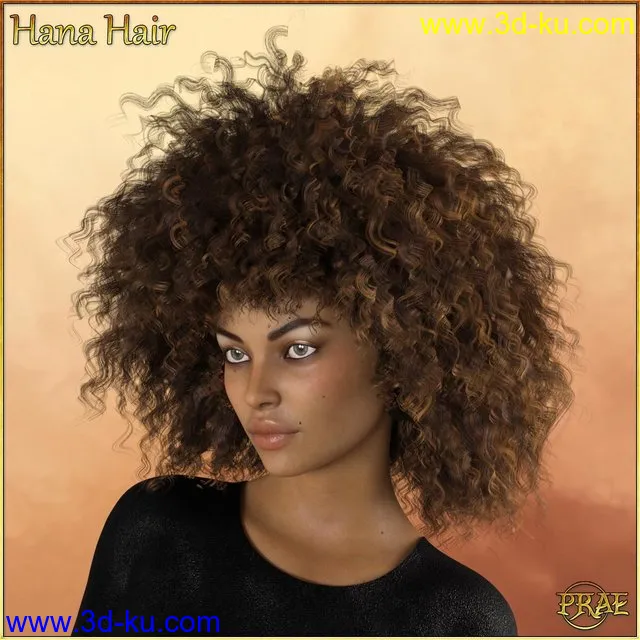 Prae-Hana Hair G8 Daz模型的图片1