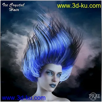 3D打印模型Prae-Ice Crystal Hair for G8 Daz的图片