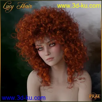 3D打印模型Prae-Lucy Hair For G8 Daz的图片