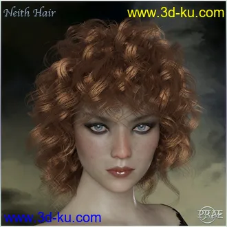 3D打印模型Prae-Neith Hair For G3 G8 Daz的图片