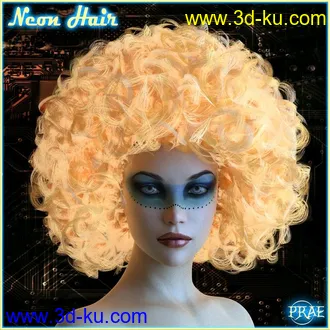 3D打印模型Prae-Neon Hair G3 G8 Daz的图片