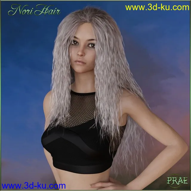 Prae-Nori Hair G8 Daz模型的图片1
