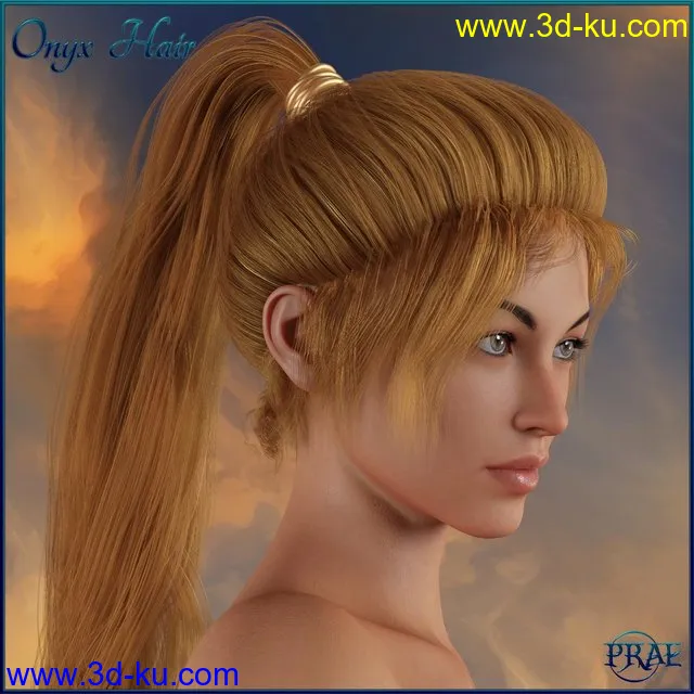 Prae-Onyx Hair G3 G8 Daz模型的图片1