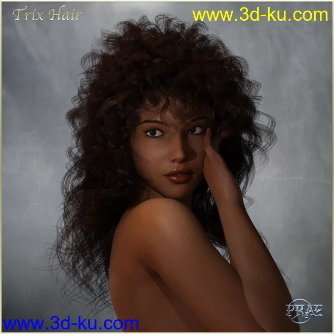 Prae-Trix Hair G3G8 Daz模型的图片1