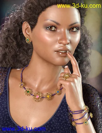 3D打印模型Precious Flower Jewelry for Genesis 8 Female(s)的图片