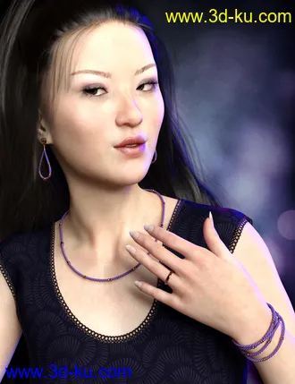3D打印模型Precious Flower Jewelry for Genesis 8 Female(s)的图片