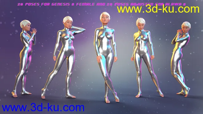 PTF Mod Fashion Poses and Expressions for Genesis 8 Female and Alawa 8模型的图片3