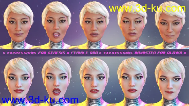 PTF Mod Fashion Poses and Expressions for Genesis 8 Female and Alawa 8模型的图片6