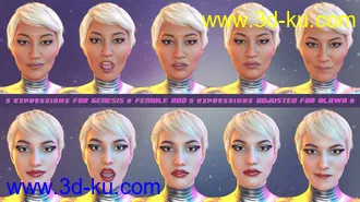 3D打印模型PTF Mod Fashion Poses and Expressions for Genesis 8 Female and Alawa 8的图片