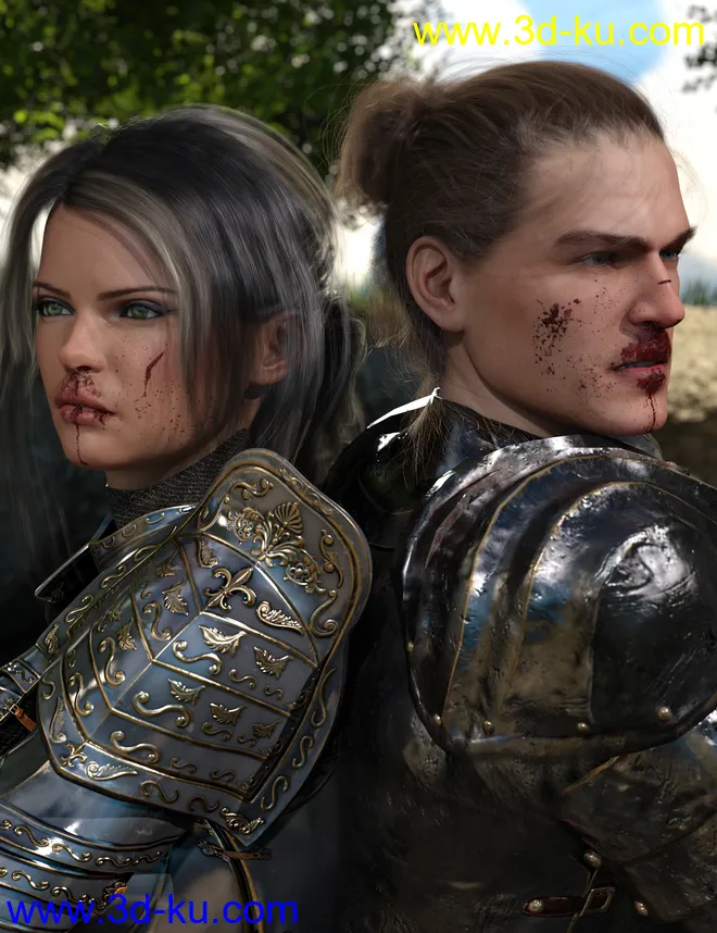 PUG Blood and Wound Pack for Genesis 8 and 8.1模型的图片1