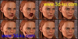 3D打印模型PUG Blood and Wound Pack for Genesis 8 and 8.1的图片