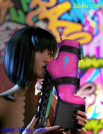 Punkish Boots Collection for Genesis 8 and 8.1 Females模型的图片1