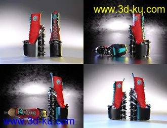 3D打印模型Punkish Boots Collection for Genesis 8 and 8.1 Females的图片