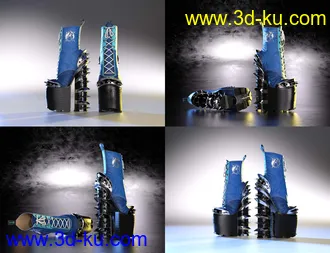 3D打印模型Punkish Boots Collection for Genesis 8 and 8.1 Females的图片