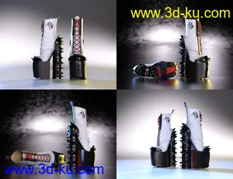 3D打印模型Punkish Boots Collection for Genesis 8 and 8.1 Females的图片