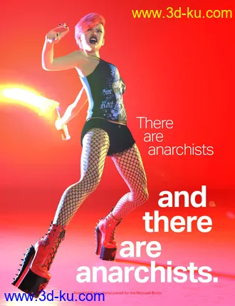 Punkish Boots Collection for Genesis 8 and 8.1 Females模型的图片31