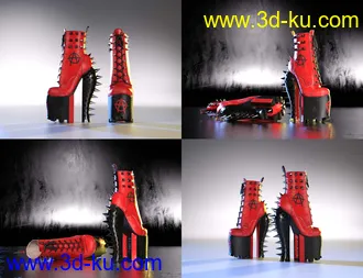 Punkish Boots Collection for Genesis 8 and 8.1 Females模型的图片34
