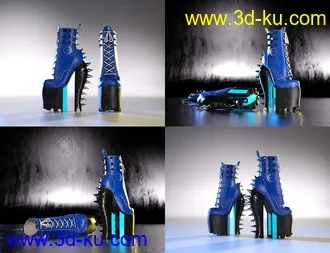 Punkish Boots Collection for Genesis 8 and 8.1 Females模型的图片35