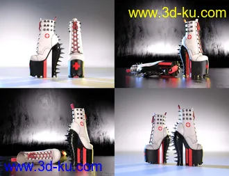 Punkish Boots Collection for Genesis 8 and 8.1 Females模型的图片37