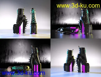 Punkish Boots Collection for Genesis 8 and 8.1 Females模型的图片38