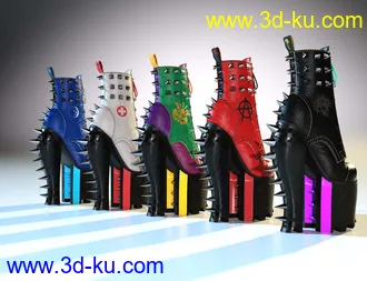 Punkish Boots Collection for Genesis 8 and 8.1 Females模型的图片41