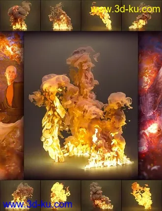 3D打印模型Pyromantix - Simple Volumetric Fire Mega Pack的图片