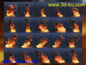 3D打印模型Pyromantix - Simple Volumetric Fire Mega Pack的图片