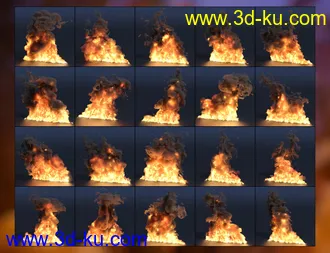 3D打印模型Pyromantix - Simple Volumetric Fire Mega Pack的图片