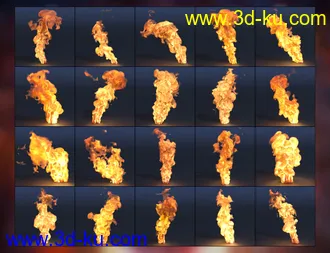 3D打印模型Pyromantix - Simple Volumetric Fire Mega Pack的图片