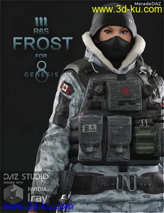 3D打印模型R6S Frost for Genesis 8 and 8.1 Female的图片