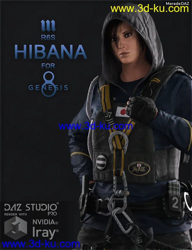 R6S Hibana for Genesis 8 and 8.1 Female模型的图片1