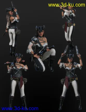 3D打印模型Rachell HighSeas Poses and Props for Genesis 8.1 Females的图片
