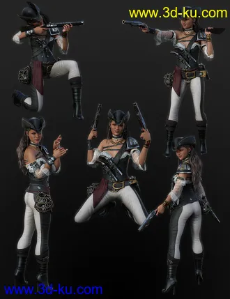 3D打印模型Rachell HighSeas Poses and Props for Genesis 8.1 Females的图片